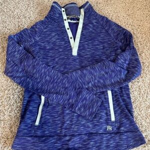Avalanche Blue and White Women's Top